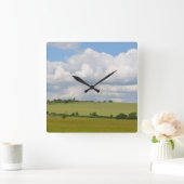 英国の田舎柱時計 スクエア壁時計 (ホーム)