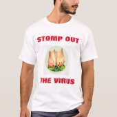 英国の男性用シャ救ツのウイルスを踏み鳴らす Tシャツ (正面)
