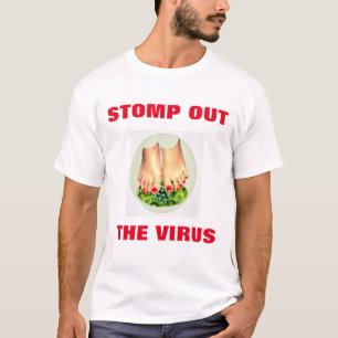 英国の男性用シャ救ツのウイルスを踏み鳴らす Tシャツ