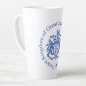 英国の紋章 カフェラテマグ (左アングル)