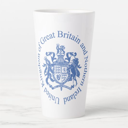英国の紋章 カフェラテマグ (正面)