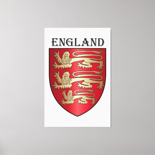 英国の紋章 キャンバスプリント (正面)