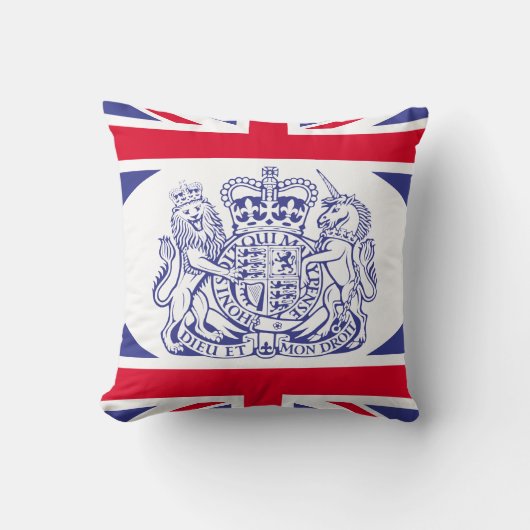 英国の紋章 クッション (正面)