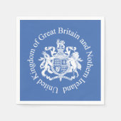 英国の紋章 スタンダードカクテルナプキン (正面)