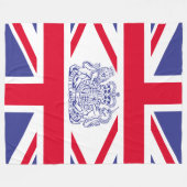 英国の紋章 フリースブランケット (正面(横))