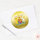 英国の紋章 ラウンドシール (封筒)