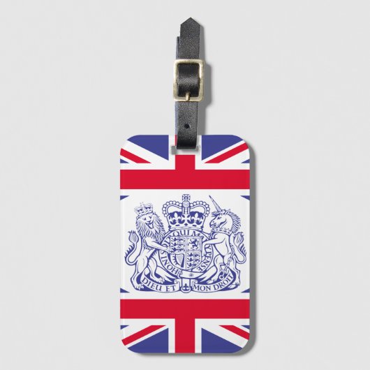 英国の紋章 ラゲッジタグ (正面縦)
