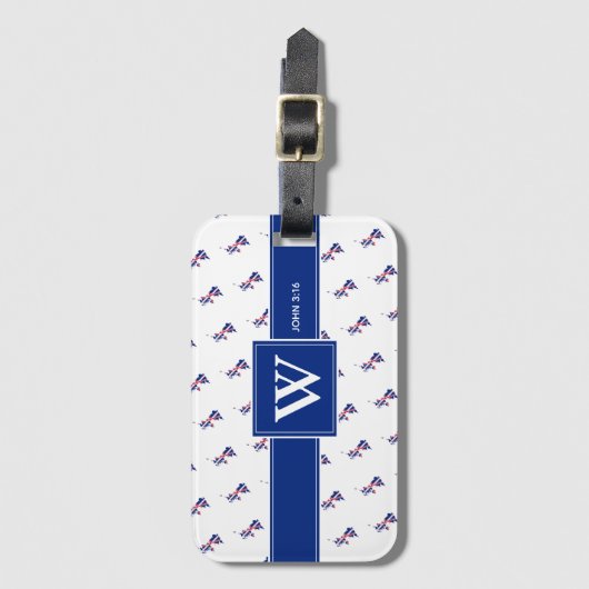 英国の素晴らしイギリスクリスチャンモノグラム荷物 ラゲッジタグ (正面縦)