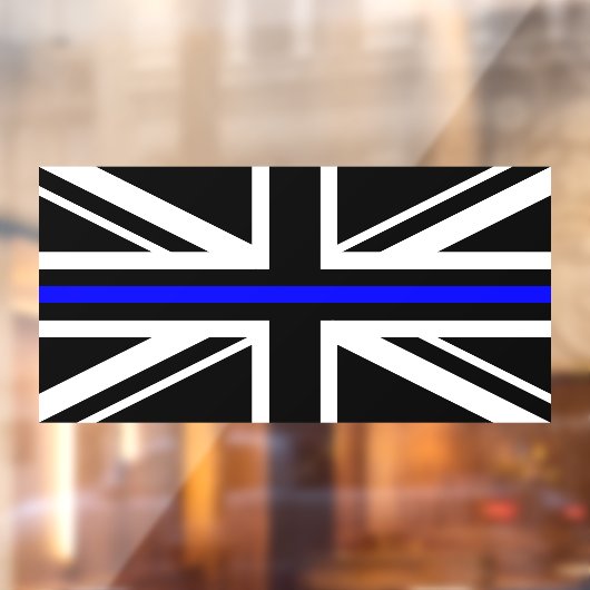英国の細い青い線の国旗 ウィンドウサイン (シート2)