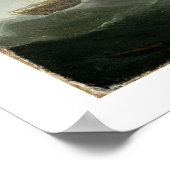 英国の船ランニング船が暴風雨に向かう ポスター (角)