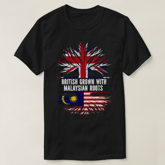 英国の英国のルーツで育った英国の旗イギリス Tシャツ (デザイン正面)