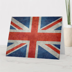 英国の英国連合ジャック国旗のレトロなグリーティングカード カード