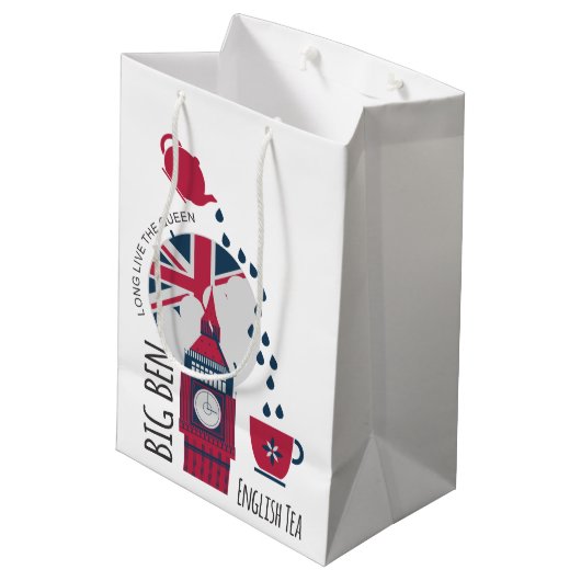 英国の茶の点 ミディアムペーパーバッグ (裏面アングル)
