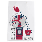 英国の茶の点 ミディアムペーパーバッグ (裏面)