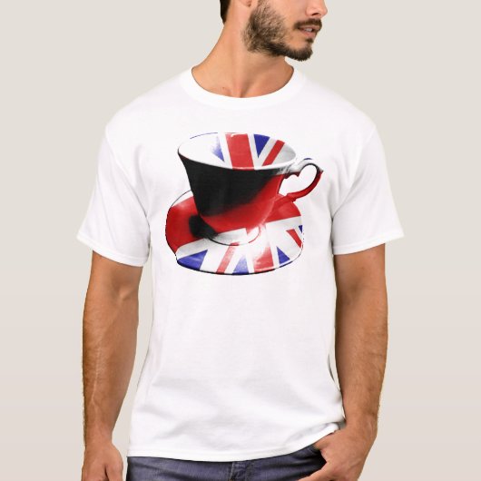 英国の茶の素晴らしいコップ Tシャツ (正面)