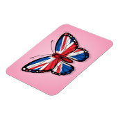 英国の蝶々国旗（ピンク） マグネット (左側)
