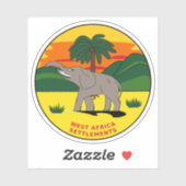 英国の西アフリカ人入植地バッジ（1870年～1888年） シール (シート)