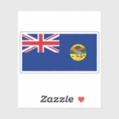 英国の西アフリカ決済国旗（1870年～1888年） シール (シート)