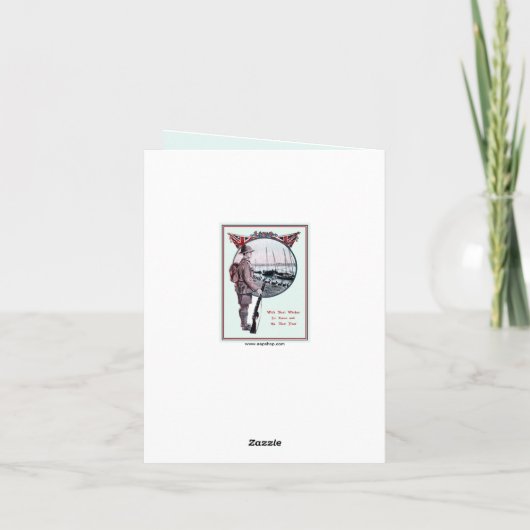 英国の軍隊歴史クリスマス シーズンカード (裏面)