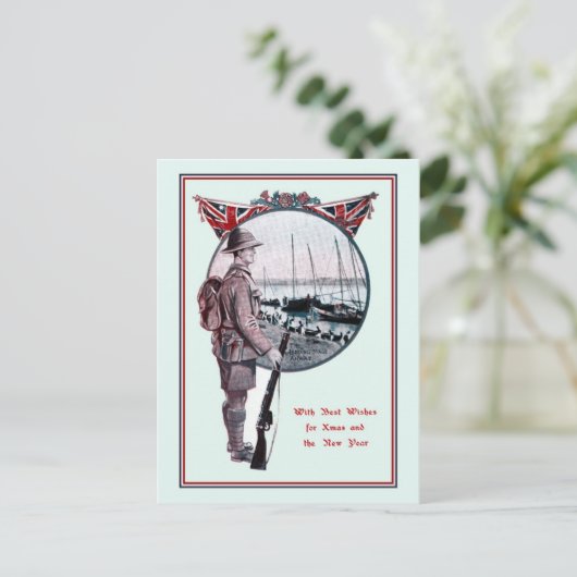 英国の軍隊歴史クリスマス シーズンポストカード (スタンド正面)