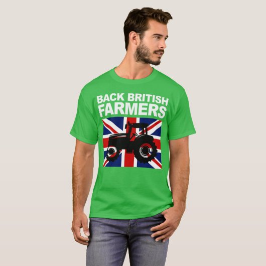 英国の農業を支援しよう 英国の農家を応援 Tシャツ (正面フル)