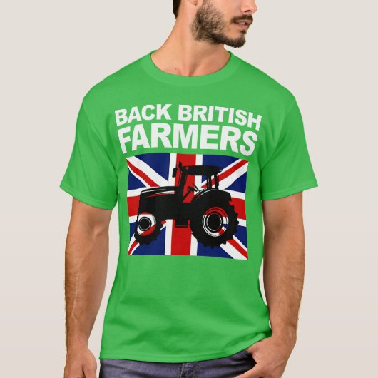 英国の農業を支援しよう 英国の農家を応援 Tシャツ (正面)