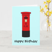 英国の郵便箱 カード (黄色い花)