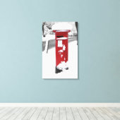 英国の郵便箱 キャンバスプリント (インサイチュ (ウッドフロア))