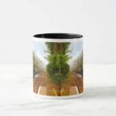 英国の鉄道スチームトレインでトラインスポッタアート マグカップ (中央)