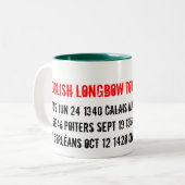 英国の長弓旅行1340年- 1453年、Sluys 6月24日… ツートーンマグカップ (正面左)