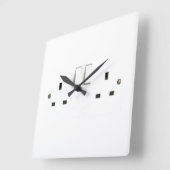 英国の電気ソケット スクエア壁時計 (傾斜)