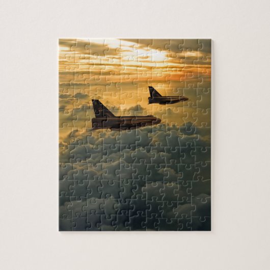 英国の電気稲妻の日没飛行 ジグソーパズル (縦)
