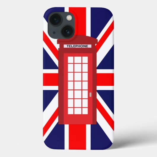 英国の電話ボックス・ユニオン・ジャック国旗 Case-Mate iPhoneケース (裏面)