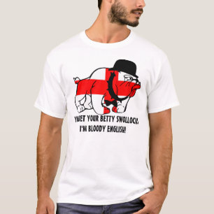 英国の韻を踏む俗語の英国の旗 Tシャツ