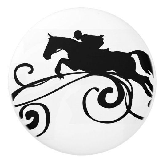 英国の馬術の隆盛 セラミックノブ (正面)