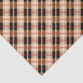 英国の黒とタンの格子柄 薄葉紙 (詳細)