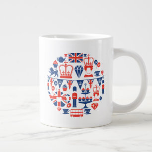 英国の70歳のアイコン ジャンボコーヒーマグカップ