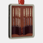 英国の(昆虫)オオカバマダラ、モナークを示す切り分けられたナイフのハンドル メタルオーナメント (右)