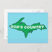 英国の | YOOPER | NORTHERN MICHIGANはがき ポストカード (正面/裏面)