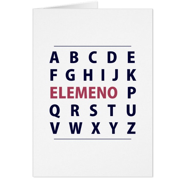 英国のAlphapbet ELEMENOの歌 (正面)