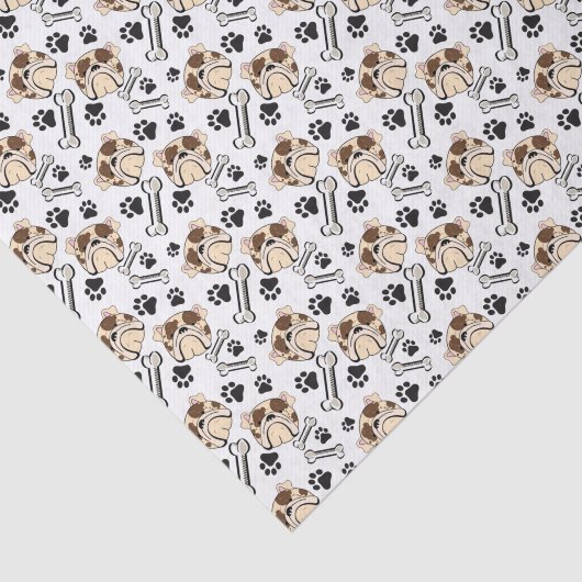 英国のBull犬のブルドッグの足Nは小犬の骨を抜きます 薄葉紙 (詳細)