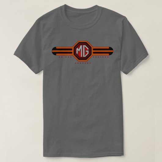 英国のMG車 Tシャツ (デザイン正面)