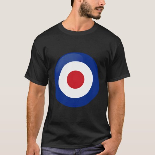 英国のRaf BulleseyeモダンシンボルRounddel Target Tシャツ (正面)