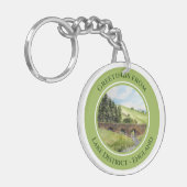 英国のRiver Aiken Lake District上のスカウギル橋 キーホルダー (正面左)