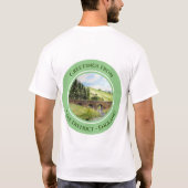 英国のRiver Aiken Lake District上のスカウギル橋 Tシャツ (裏面)