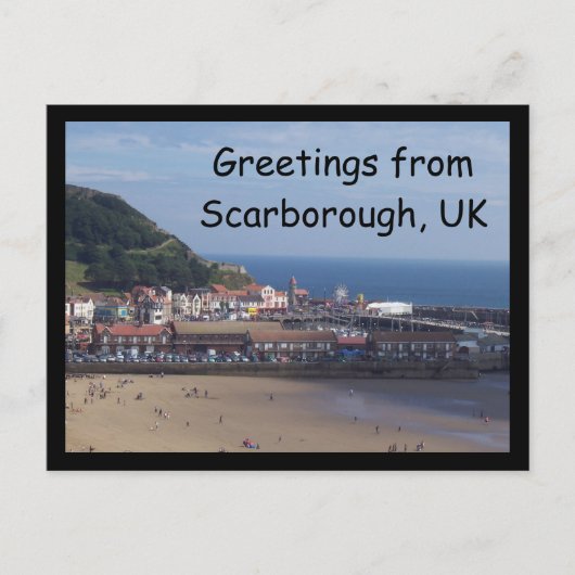 英国のScarboroughポストカードからの挨拶 ポストカード (正面)