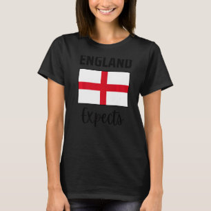 英国はサッカーのサポーター男性の女性の子供を期待 Tシャツ