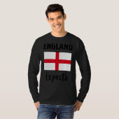 英国はサッカーのサポーター男性の女性の子供を期待 Tシャツ (正面フル)