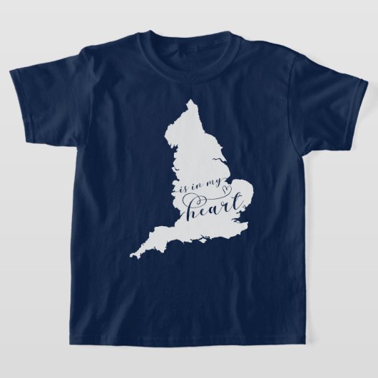 英国は私のハートだ Tシャツ (レイダウン)