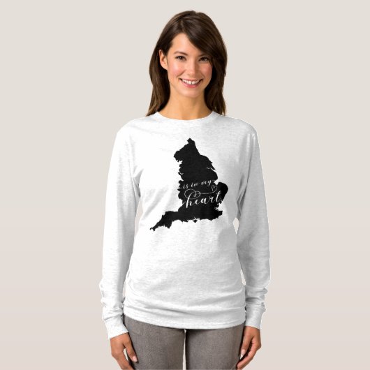 英国は私のハートだ Tシャツ (正面フル)